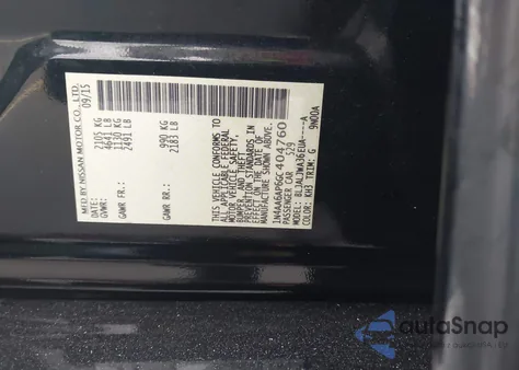 2016 Nissan Maxima 3.5 Sv z USA, uszkodzony, nr VIN 1N4AA6AP6GC404760